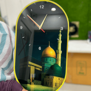 Islamic Wall Clock – 3D Kaaba, Masjid Al Nabawi & Masjid Al Aqsa Design - Barakahwall